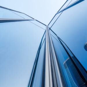 low angle view of business buildings in Shenzhen,China.